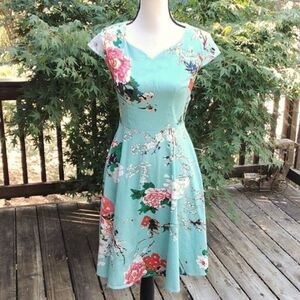 Mintflower Swing  Pin-Up Dress